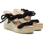 Espadrilky Manebi Hamptons Two Braided Bands Wedge Espadrilles K 1.0 WE Černá 35