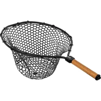 Fencl Muškařský Podběrák King L Natur Se Silikonovou Sítí 49x39 cm