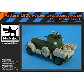 Plastikový model Blackdog 1/35 British Armoured Car - sand tyres (RODEN)