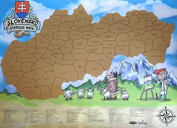 Plakát Stírací mapa Slovenská republika 250961 80 x 60 cm