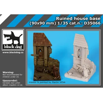 Plastikový model Blackdog 1/35 Ruined house base (90x90 mm)