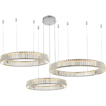 Luxusní stmívatelný lustr Spark 40+60+80 Chrome