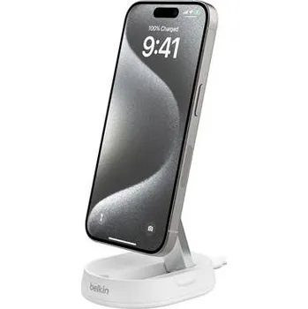 Belkin BOOST CHARGE™ PRO Qi2 15W Magnetický nabíjecí stojan, konvertibilní, bílá