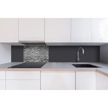 Obklad DIMEX | Dibond za kuchyňskou linku DBW-06040-300 | 60 x 40 cm | Šedá cihlová zeď + Dibond deska za kuchyňskou linku DIMEX v rozměru 60 x 40 cm, motiv Šedá cihlová zeď