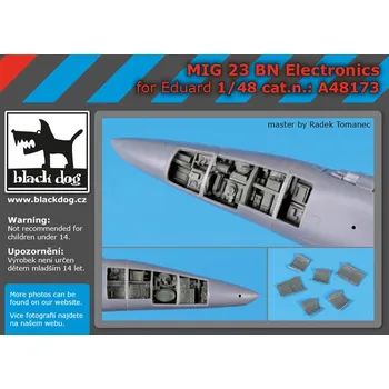 Plastikový model Blackdog 1/48 MiG-23 BN electronics (EDU, TRUMP)
