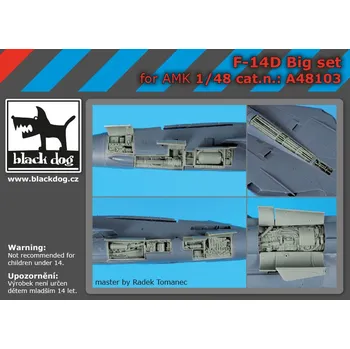 Plastikový model Blackdog 1/48 F-14D big set (AMK)