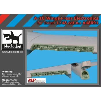 Plastikový model Blackdog 1/48 A-10 wings + rear electronics (ITAL)
