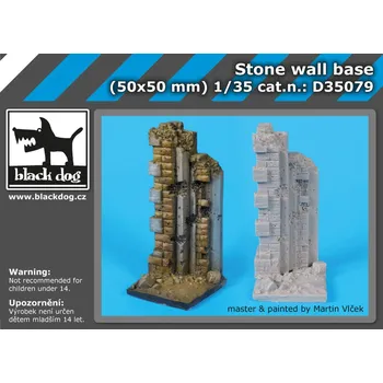 Plastikový model Blackdog 1/35 Stone wall base (50x50 mm)