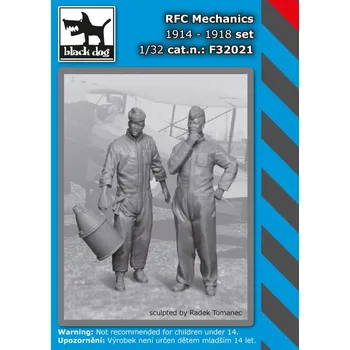 Plastikový model Blackdog 1/32 RFC Mechanics set 1914-18 (2 fig.)