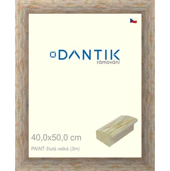 Rám na obraz DANTIK rámeček 40x50 | PAINT žlutá velká (Sklo Čiré) (Vyrobeno s láskou u nás v DANTIKU)
