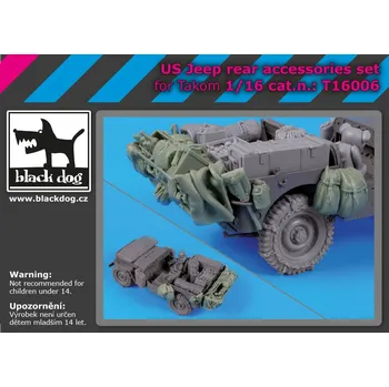 Plastikový model Blackdog 1/16 US Jeep rear accessories set