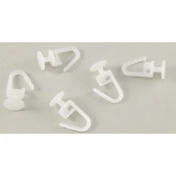 Uchycení záclony a závěsu Háček na záclony bílá