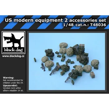Plastikový model Blackdog 1/48 US modern equipment 2 accessories set