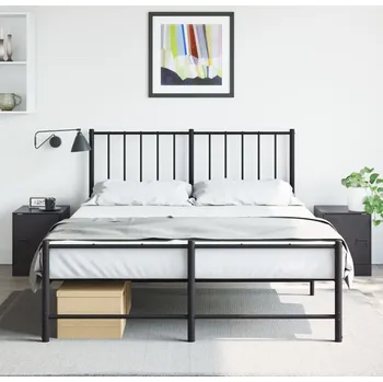 Noční stolek vidaXL Noční stolky 2 ks 34,5 x 39 x 44 cm ocel [841614] Barva: Černá