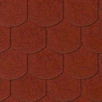 Střešní krytina Asfaltový šindel - BOBROVKA, červená (samolepící asfaltový šindel bobrovka ČERVENÁ)