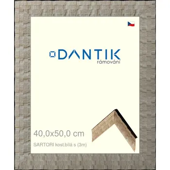 Rám na obraz DANTIK rámeček 40x50 | SARTORI kost.bílá s (Sklo Čiré) (Vyrobeno s láskou u nás v DANTIKU)