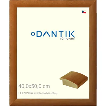 Rám na obraz DANTIK rámeček 40x50 | LEDVINKA světle hnědá (Plexi Čiré) (Vyrobeno s láskou u nás v DANTIKU)