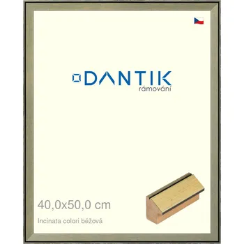 Rám na obraz DANTIK rámeček 40x50 | INCLINATA colori béžová (Plexi Čiré) (Vyrobeno s láskou u nás v DANTIKU)