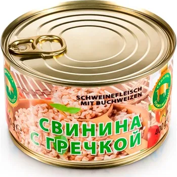 Konzervované maso Vepřové maso s pohankou 400g