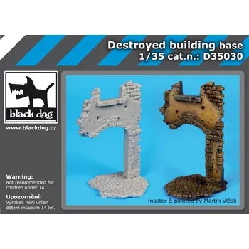 Plastikový model Blackdog 1/35 Destroyed building base