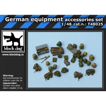 Plastikový model Blackdog 1/48 German equipment accessories set