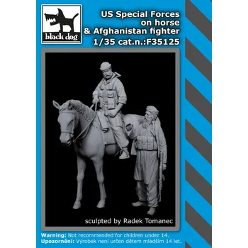 Plastikový model Blackdog 1/35 US Spec.forces on horse & Afghanistan fighter
