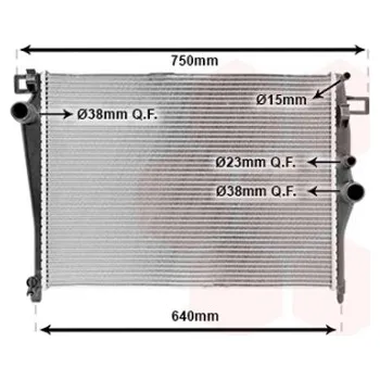 Chladič motoru Chladič, chlazení motoru VAN WEZEL 30002703