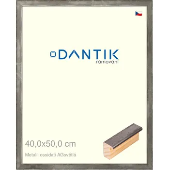 Rám na obraz DANTIK rámeček 40x50 | Metalli oidati AGsvětlá (Plexi Čiré) (Vyrobeno s láskou u nás v DANTIKU)