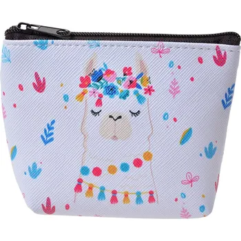 Peněženka Bílá peněženka / taštička s lamou Lama - 10*8cm