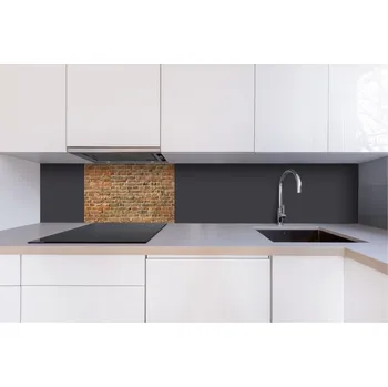 Obklad DIMEX | Dibond za kuchyňskou linku DBW-06040-306 | 60 x 40 cm | Zeď z červených cihel + Dibond deska za kuchyňskou linku DIMEX v rozměru 60 x 40 cm, motiv Zeď z červených cihel