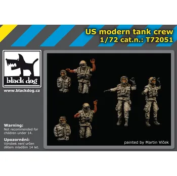 Plastikový model Blackdog 1/72 US modern tank crew (6 fig.)