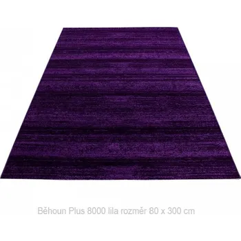 Koberec Melírovaný běhoun Plus 8000 fialový, rozměr 80 x 300 cm