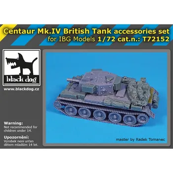 Plastikový model Blackdog 1/72 Centaur Mk.IV British tank accessor.set (IBG)