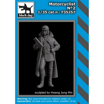 Plastikový model Blackdog 1/35 Motorcyclist Nˇ2