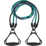 Gumový expander Spokey BACKER SET UNI Černá, Zelená, Modrá