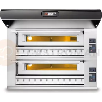 Pec na pizzu Plynová dvoukomorová pec P110 B s digestoří a podstavcem | MORETTI FORNI, MFP110GBPC2