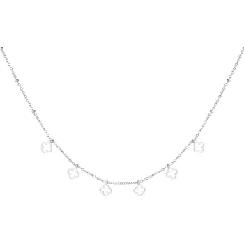 Náhrdelník ORNAMENTI Náhrdelník Open Clover silver