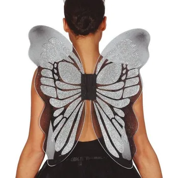 Karnevalový doplněk Křídla pro vílu - stříbrná