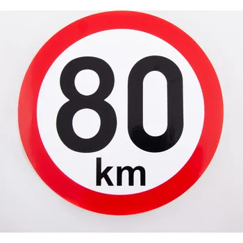 značka 80 km/h samolepka 150 mm