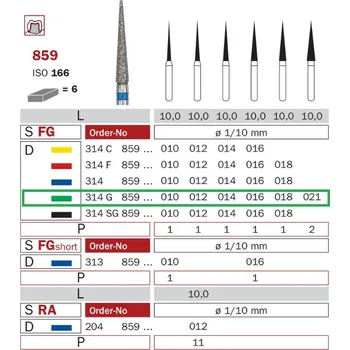 Zahradní dekorace Diaswiss 859 zelená, 6ks/balení - 014 mm