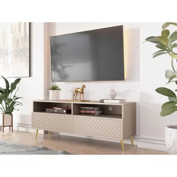 Televizní stolek TV stolek/skříňka Borunti 2K, Barva: pískově béžová MIRJAN 5903211330575