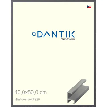 Rám na obraz DANTIK rámeček 40x50 | ALU profil 6220 Ocelová (Plexi Čiré) (Vyrobeno s láskou u nás v DANTIKU)