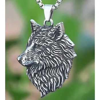 Řetízek Náhrdelník a přívěsek vlk