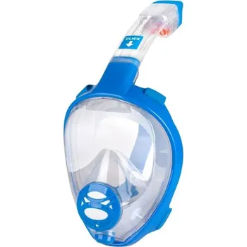 Potápěčská maska Celoobličejová šnorchlovací maska FINNSUB LOOK L/XL Modrá, Transparentní
