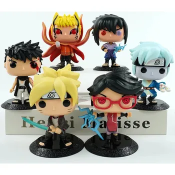 Figurka Naruto akční figurky 6ks - Sasuke, Sarada, 11cm