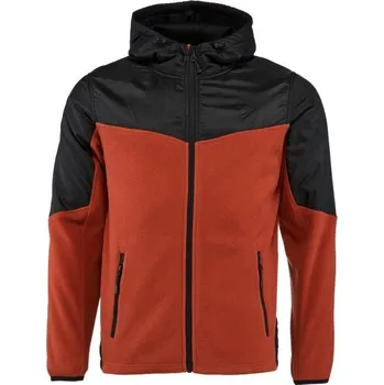 Pánská móda Kombinovaná pánská fleecová mikina Willard AMAR L Oranžová, Černá