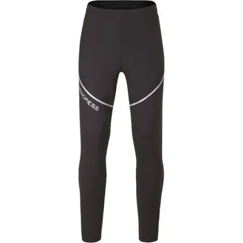 Pánské legíny Pánské běžecké legíny PROGRESS RAPID 2XL Černá, Stříbrná