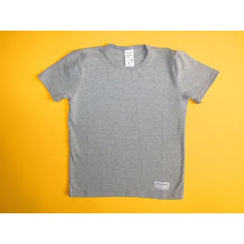 Arex, ČR Jednobarevné tričko s nášivkou krátký rukáv 2 Barva: šedá, Velikost: 134