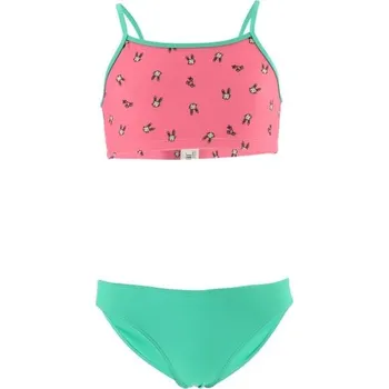 Dívčí oblečení Dívčí dvoudílné plavky AQUOS BIBA 140/146 Zelená, Růžová, Mix