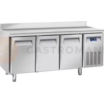 Chladící stůl 3-dvéřový, 700 mm, s okrajem 100 mm | COOLHEAD, QR-3200